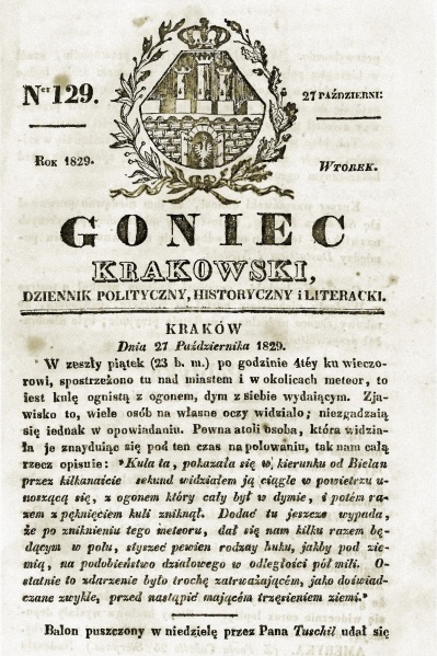 Plik:Kraków 1829 (Goniec Krakowski 129 1829).jpg